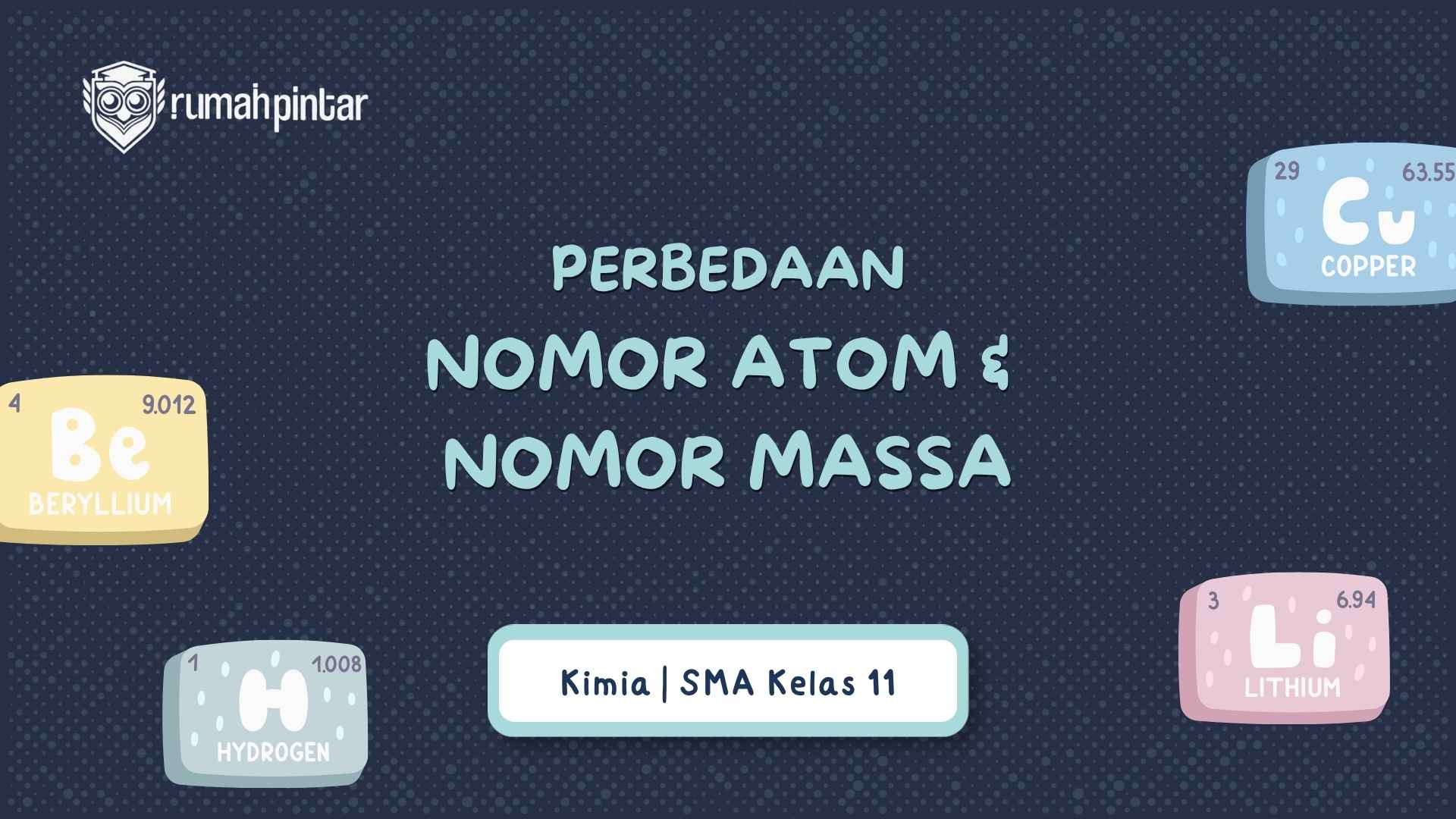 Perbedaan nomor atom dan nomor massa