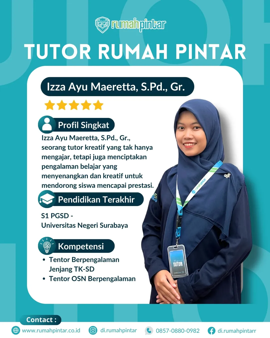 🌟 PROFIL TUTOR RUMAH PINTAR 🌟Part 1Di balik prestasi siswa Rumah Pintar, terdapat sosok luar (11)