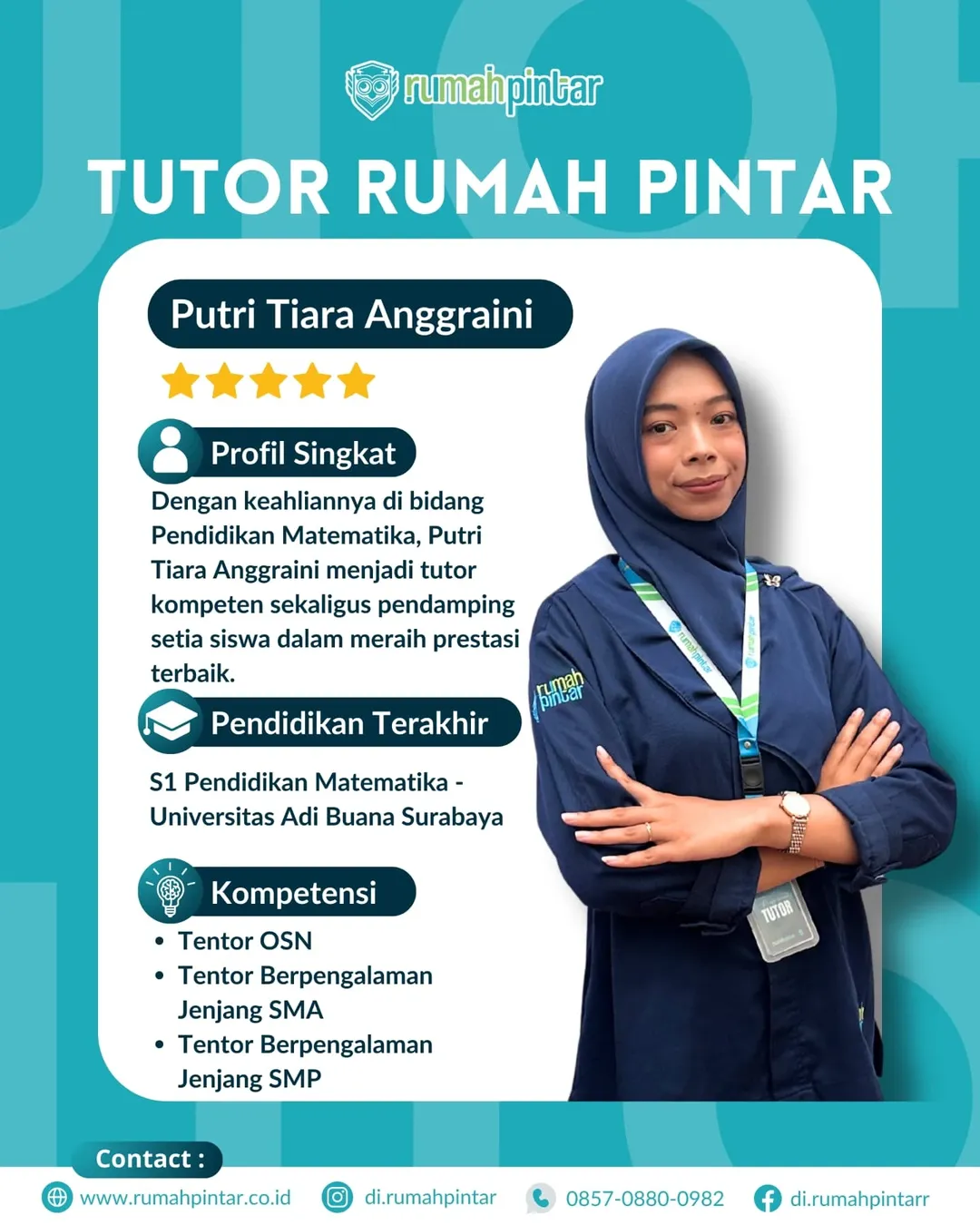 🌟 PROFIL TUTOR RUMAH PINTAR 🌟Part 1Di balik prestasi siswa Rumah Pintar, terdapat sosok luar (12)