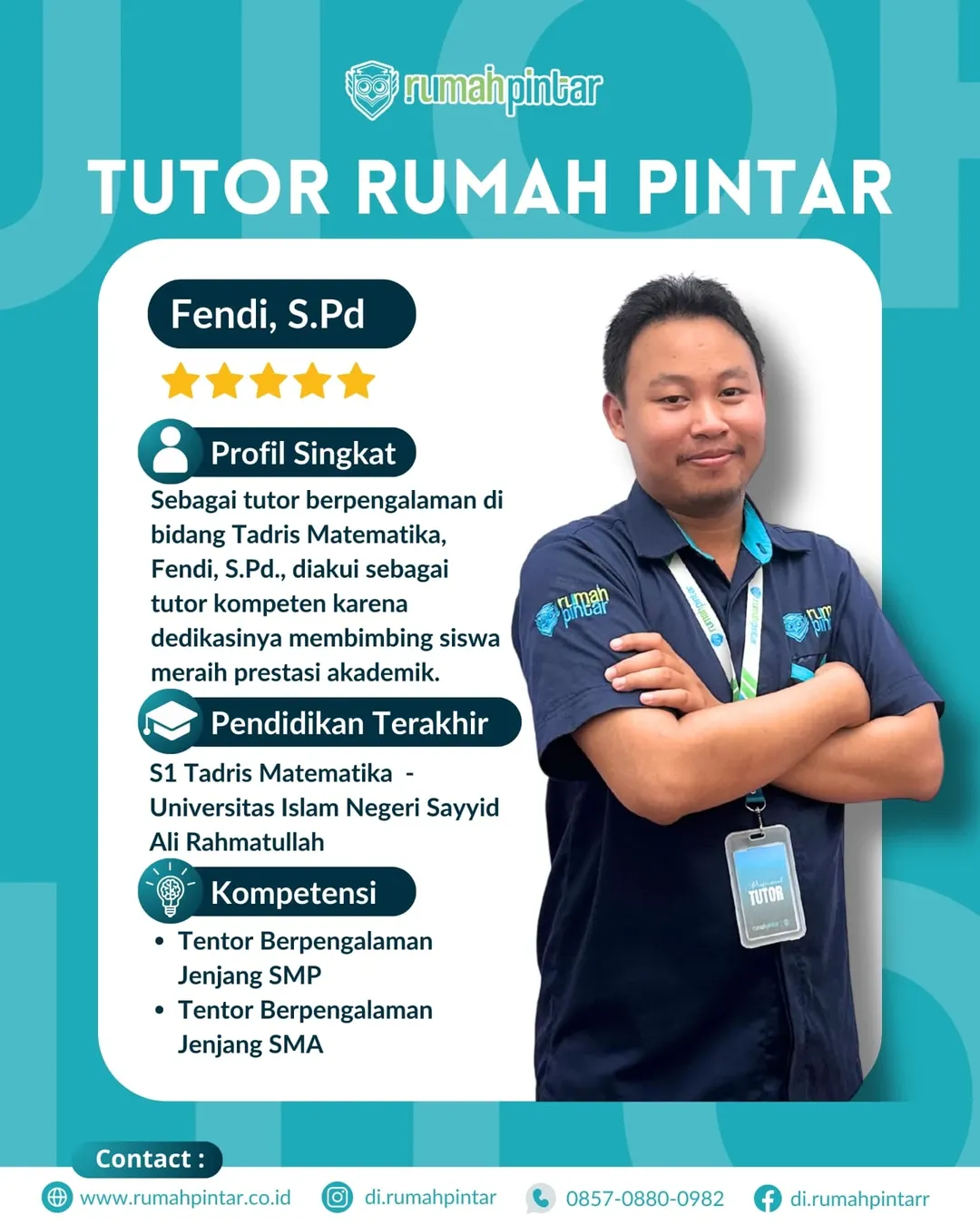 🌟 PROFIL TUTOR RUMAH PINTAR 🌟Part 1Di balik prestasi siswa Rumah Pintar, terdapat sosok luar (3)