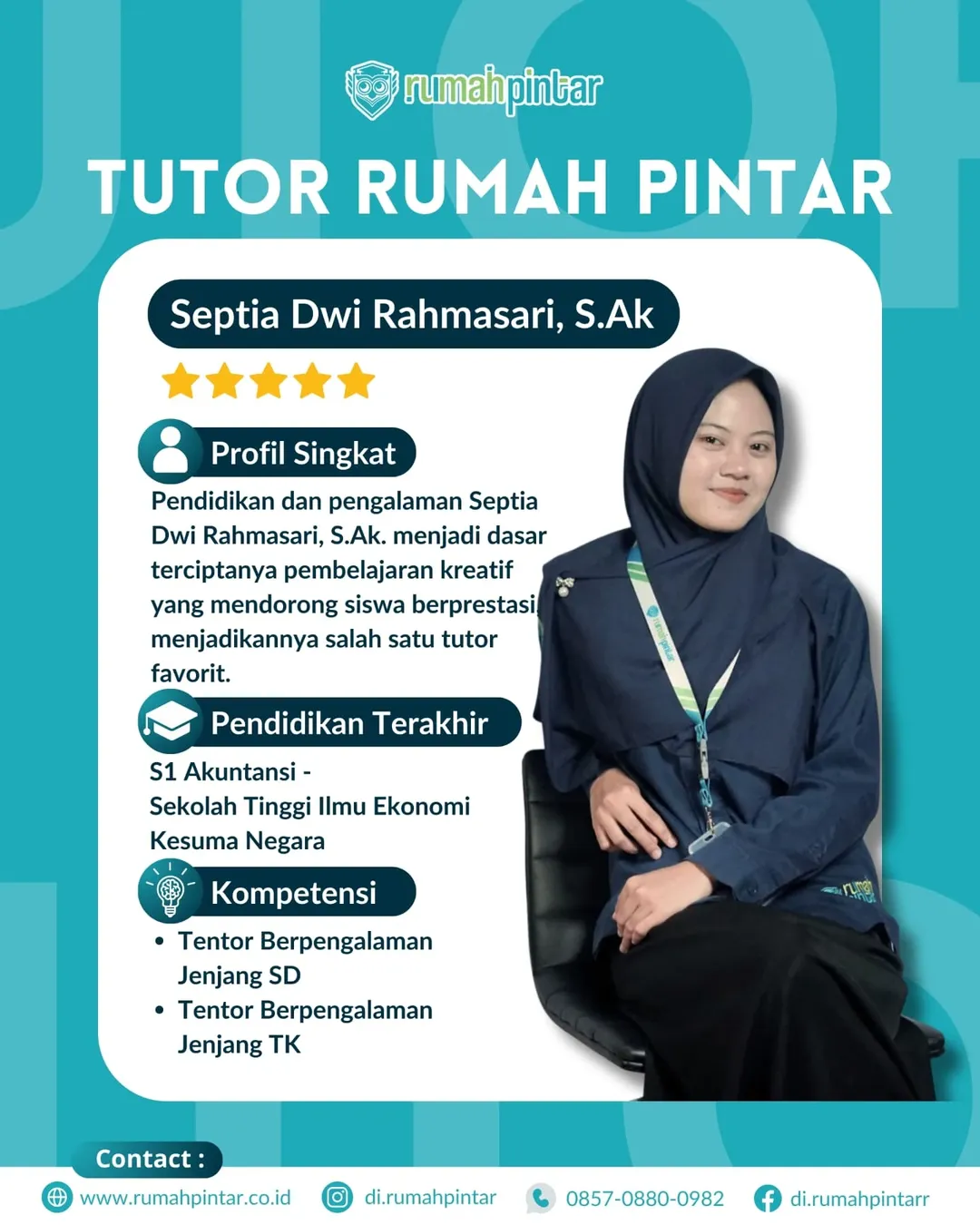 🌟 PROFIL TUTOR RUMAH PINTAR 🌟Part 1Di balik prestasi siswa Rumah Pintar, terdapat sosok luar (5)