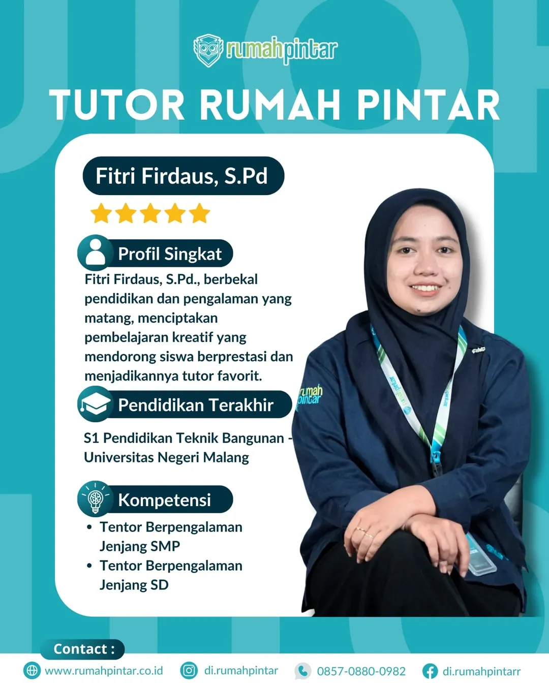 🌟 PROFIL TUTOR RUMAH PINTAR 🌟Part 1Di balik prestasi siswa Rumah Pintar, terdapat sosok luar (6)