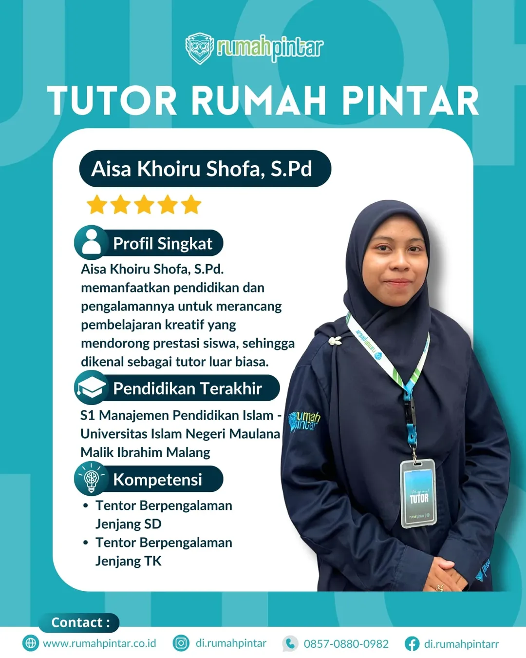 🌟 PROFIL TUTOR RUMAH PINTAR 🌟Part 1Di balik prestasi siswa Rumah Pintar, terdapat sosok luar (8)