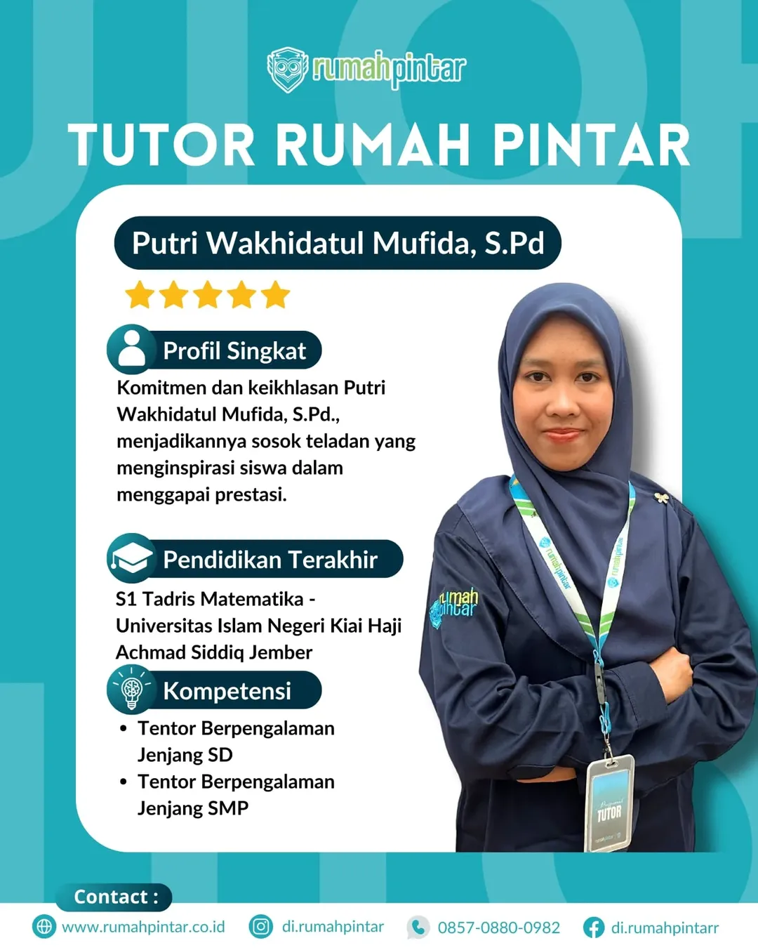🌟 PROFIL TUTOR RUMAH PINTAR 🌟Part 2Di balik prestasi siswa Rumah Pintar, terdapat sosok luar (11)