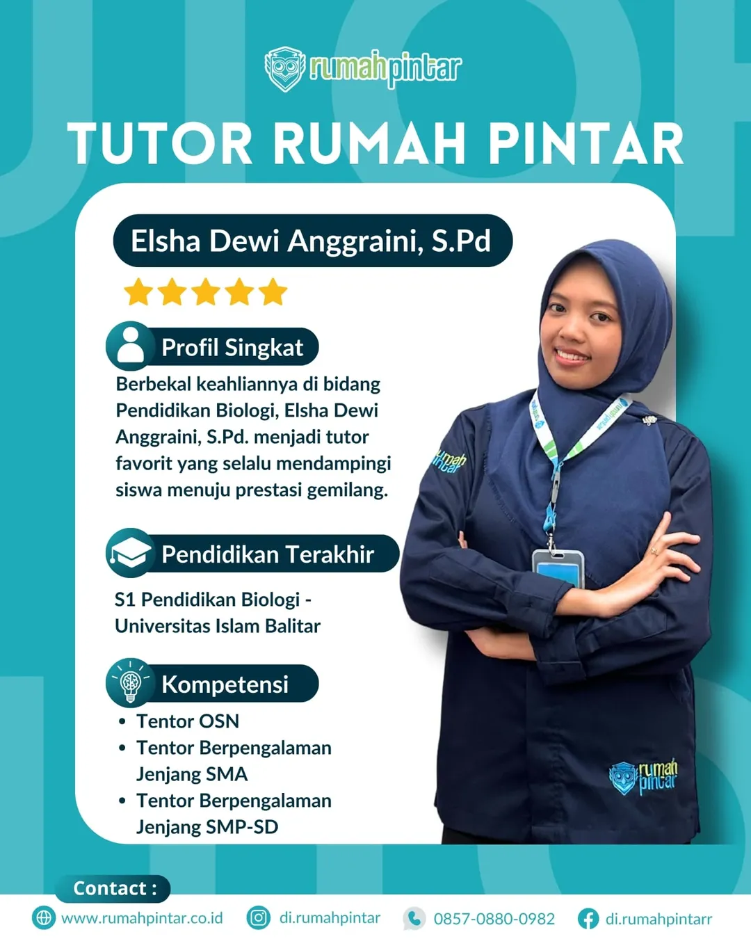 🌟 PROFIL TUTOR RUMAH PINTAR 🌟Part 2Di balik prestasi siswa Rumah Pintar, terdapat sosok luar (13)