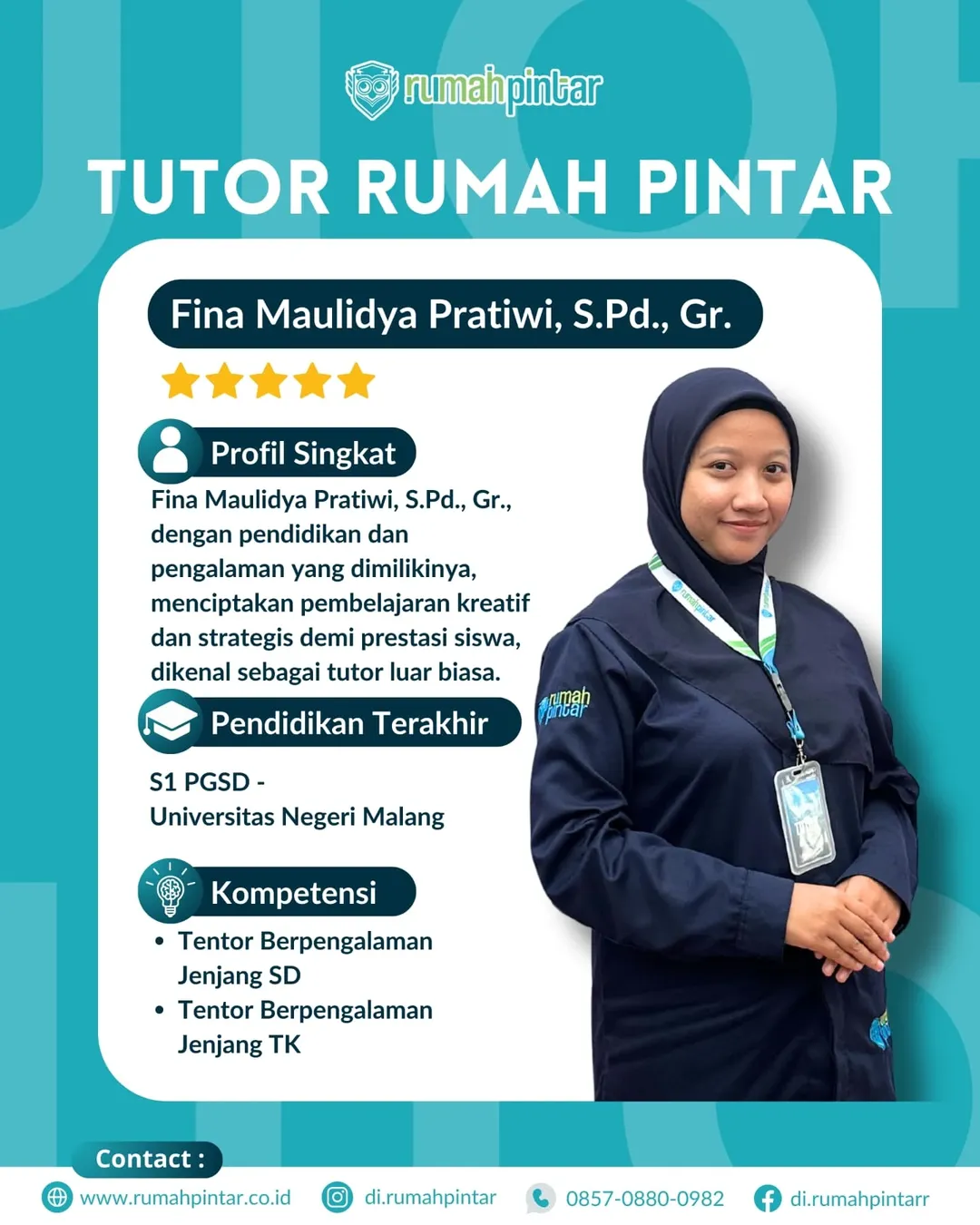 🌟 PROFIL TUTOR RUMAH PINTAR 🌟Part 2Di balik prestasi siswa Rumah Pintar, terdapat sosok luar (15)