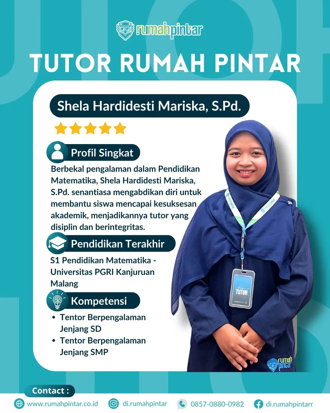 🌟 PROFIL TUTOR RUMAH PINTAR 🌟Part 2Di balik prestasi siswa Rumah Pintar, terdapat sosok luar (16)