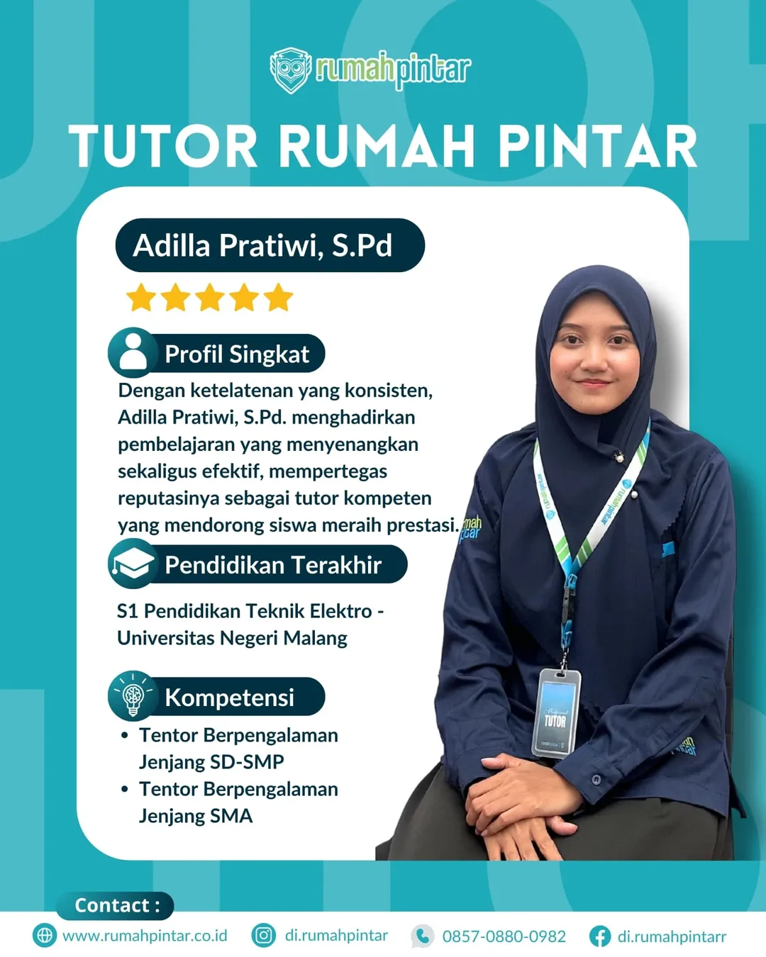 🌟 PROFIL TUTOR RUMAH PINTAR 🌟Part 2Di balik prestasi siswa Rumah Pintar, terdapat sosok luar (9)